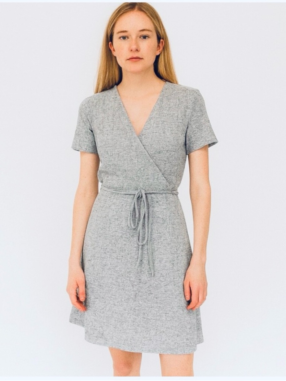 Zara Trafaluc Collection Heather Gray Wrap Dress